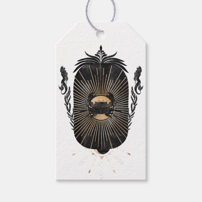 Etiquetas Para Regalos Crab cósmico místico (Anverso)