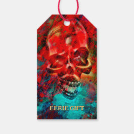 Etiquetas Para Regalos Cráneo colorido. Regalo espeluznante
