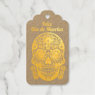 Etiquetas Para Regalos Cráneo de Calavera de estilo doodle de Guay Dia de