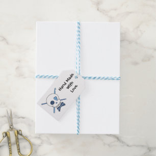 Etiquetas Para Regalos Cráneo del arte - punto y ganchillo (pajarita)