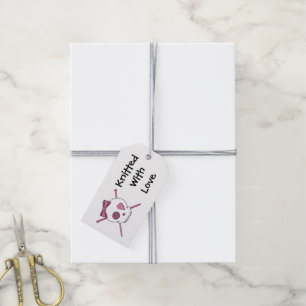Etiquetas Para Regalos Cráneo y agujas que hacen punto (diadema para el