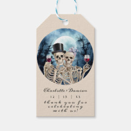 Etiquetas Para Regalos Cránulos góticos de Hallowen Tarot El Boda de los
