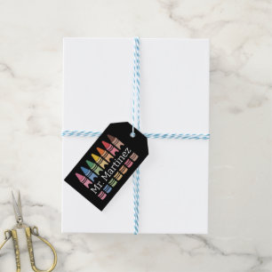 Etiquetas Para Regalos Crayón Personalizado Nombre del Profesor Lindo Reg