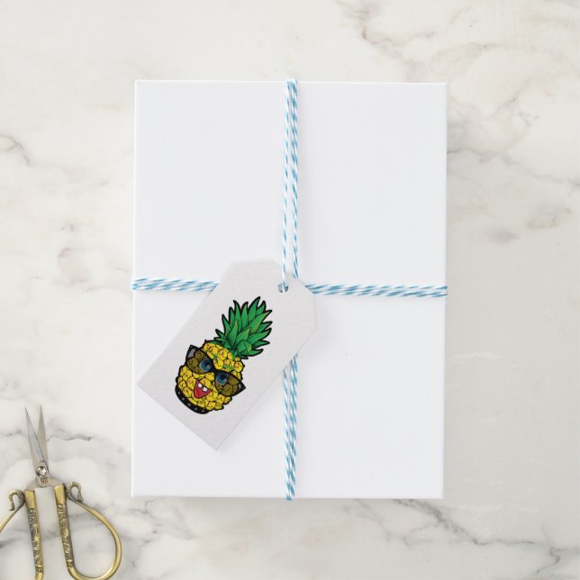 Etiquetas Para Regalos Crazy Pineapple (Con cuerda)
