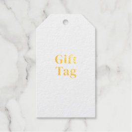 Etiquetas Para Regalos Crea el tuyo - Color de Hoja de Oro con Firma