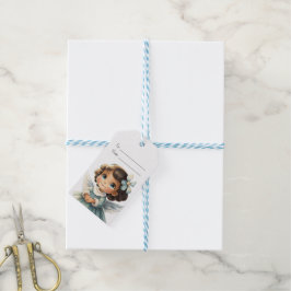 Etiquetas Para Regalos Crea Tu Propio Ángel Azul Morena de Navidad