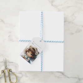 Etiquetas Para Regalos Crea Tu Propio Ángel de Navidad de Chica Morena y 