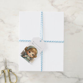 Etiquetas Para Regalos Crea tu propio ángel de Navidad rubio y estrellado