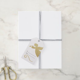 Etiquetas Para Regalos Crea Tu Propio Ángel Dorado Brillante