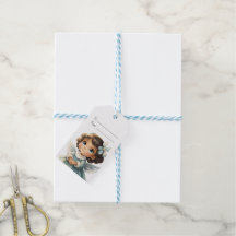 Crea tu propio ángel navideño moreno de ojos azule