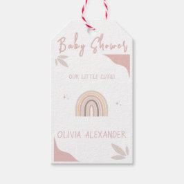 Etiquetas Para Regalos Cream Pastel simple Baby Shower Minimalista
