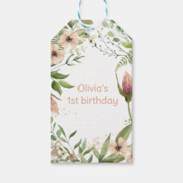 Etiquetas Para Regalos Creciendo como una hierba de primer cumpleaños,