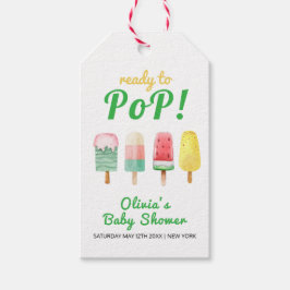 Etiquetas Para Regalos Crema De Hielo Verde Amarillo Listo Para Sacar Bab