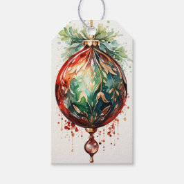 Etiquetas Para Regalos Crimson & Evergreen: Una fusión entre rojo y verde