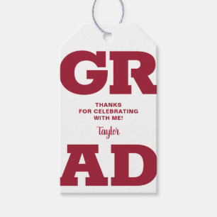 Etiquetas Para Regalos Crimson Red Graduation Party Favor