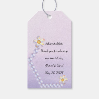 Etiquetas Para Regalos Cristal Irisado Floral Perla Boda Islámica