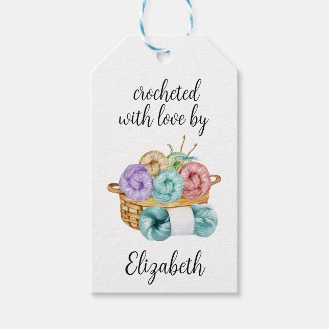 Etiquetas Para Regalos Crochet With Love (Anverso)