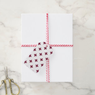 Etiquetas Para Regalos Cruces de polka de moras sobre blanco