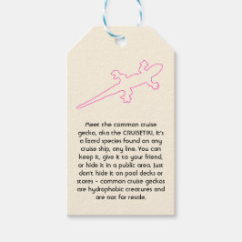 Etiquetas Para Regalos ¡CRUISETIKI! Gecko de cruceros comunes rosados