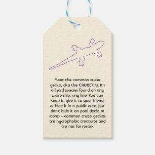 Etiquetas Para Regalos ¡CRUISETIKI! Gecko de cruceros morado común