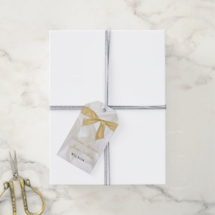 Etiquetas Para Regalos Cruz de Bautizo de Niños Gemelos en Oro Blanco Reg