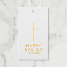 Etiquetas Para Regalos Cruz de Pascua Personalizada