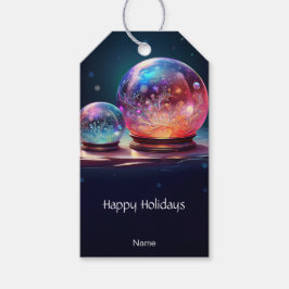 Etiquetas Para Regalos Crystal Snowballs Holiday Gift Tag