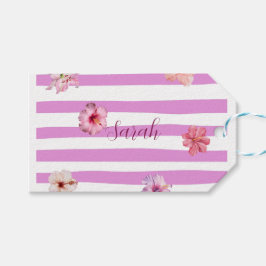 Etiquetas Para Regalos Cuaderno floral de acuarela de lavanda personaliza