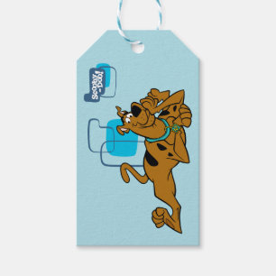 Etiquetas Para Regalos Cuadrados retros Scooby-Doo que se acuesta