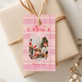 Etiquetas Para Regalos Cuadros rosa retro caprichosa navidad