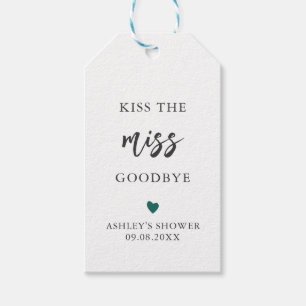 Etiquetas Para Regalos Cualquier color besa a la señorita Goodbye Bridal 