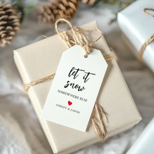 Etiquetas Para Regalos Cualquier Color Déjalo Nevar En Otro Lugar, Minima