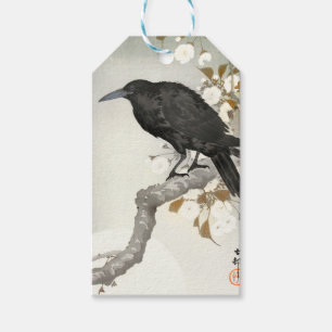 Etiquetas Para Regalos Cuervo Cuervo Japonés Koson Pájaro