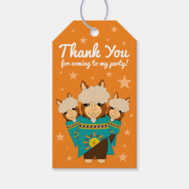 Etiquetas Para Regalos Cuidado niño de cumpleaños Alpacas en simios Verde