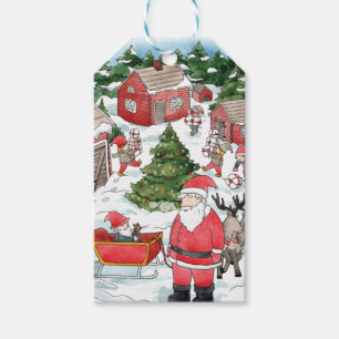 Etiquetas Para Regalos Cuidados Navidades suecos de tomate Village Waterc