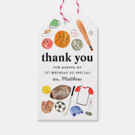Etiquetas Para Regalos Cuidados Sports Balls Niños Aniversario Gracias