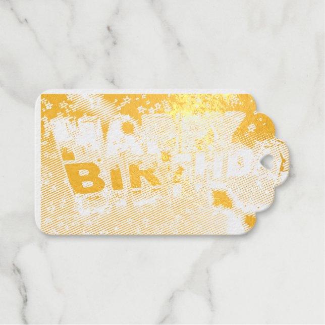 Etiquetas Para Regalos Cumpleaños (Anverso (Horizontal))