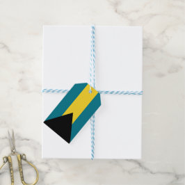 Etiquetas Para Regalos Cumpleaños con bandera de las Islas Bahamas