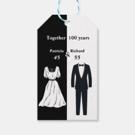 Etiquetas Para Regalos Cumpleaños Conjunto de Doble Celebración 100 años