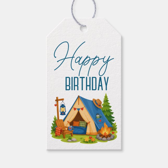 Etiquetas Para Regalos Cumpleaños de campista (Anverso)