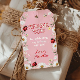 Etiquetas Para Regalos Cumpleaños de Daisy Little Love Bug Agradecimiento