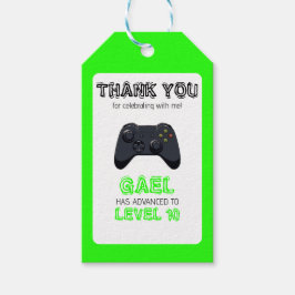 Etiquetas Para Regalos Cumpleaños de Green Video Game Truck