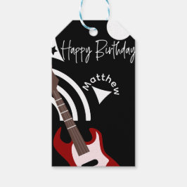 Etiquetas Para Regalos Cumpleaños de guitarra eléctrica estrella de rock