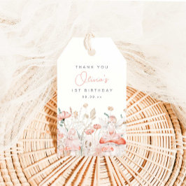 Etiquetas Para Regalos Cumpleaños de hadas y flores silvestres