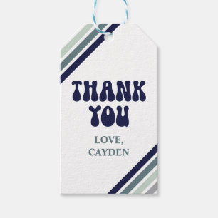 Etiquetas Para Regalos cumpleaños de Hi Five Retro Stripes