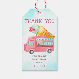 Etiquetas Para Regalos Cumpleaños de Ice Cream Gracias