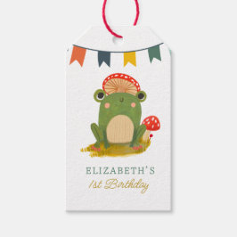 Etiquetas Para Regalos Cumpleaños de la Rana Cuta de Acuarela