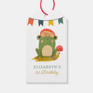 Etiquetas Para Regalos Cumpleaños de la Rana Cuta de Acuarela