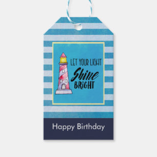 Etiquetas Para Regalos Cumpleaños de la tipografía del faro de citas insp