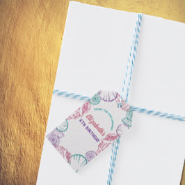 Etiquetas Para Regalos Cumpleaños de los Chicas de las conchas marinas